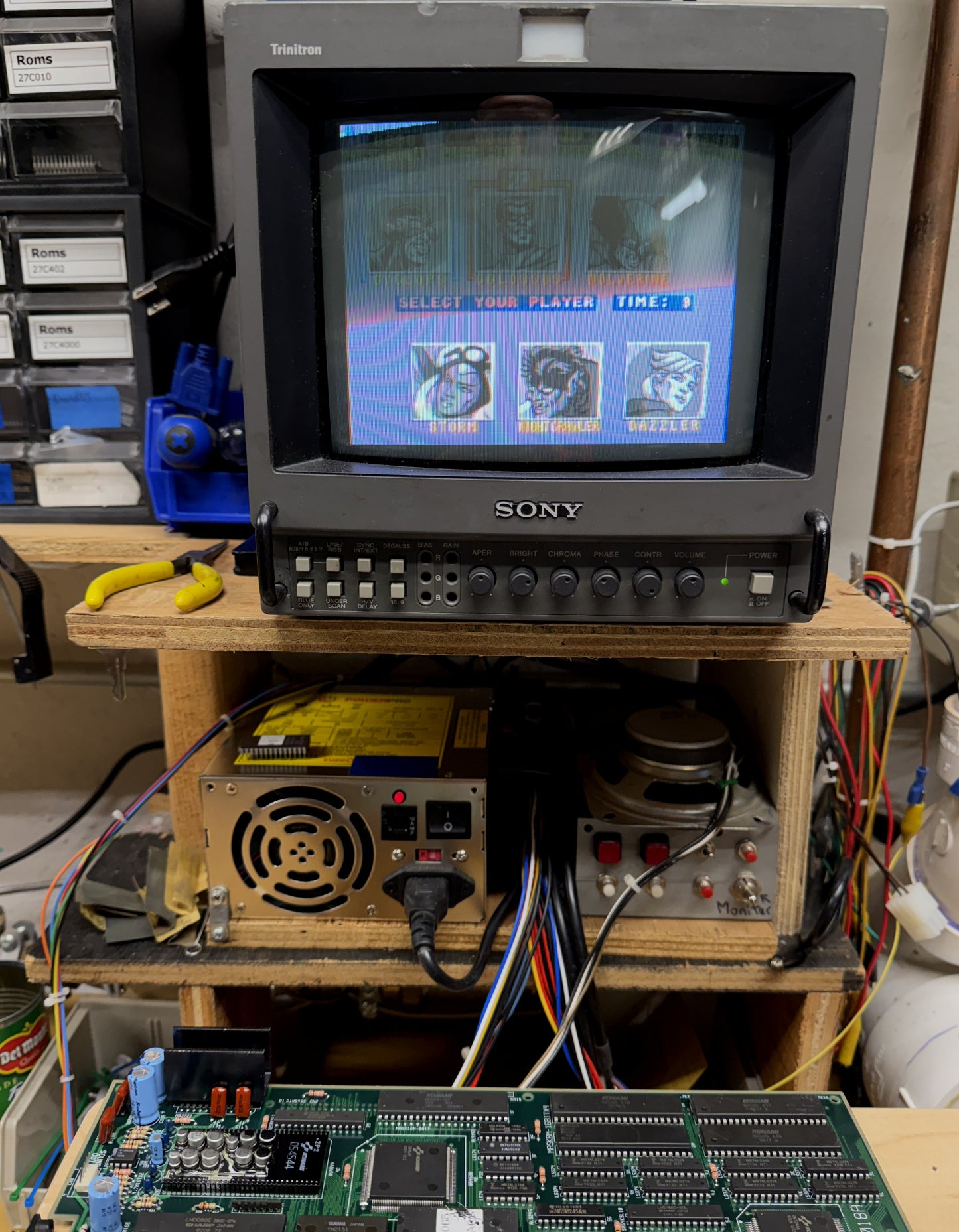 X-Men 4-Player Jamma Board with Sound Issues