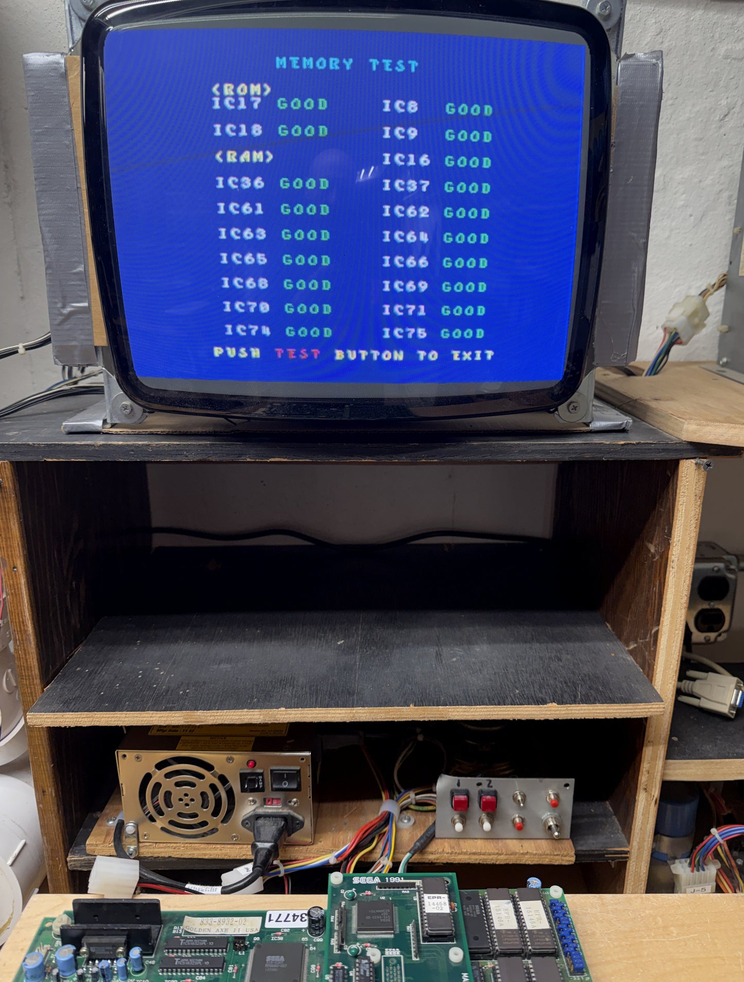 Golden Axe 2 Sega System 32 Boardset, Video Issues