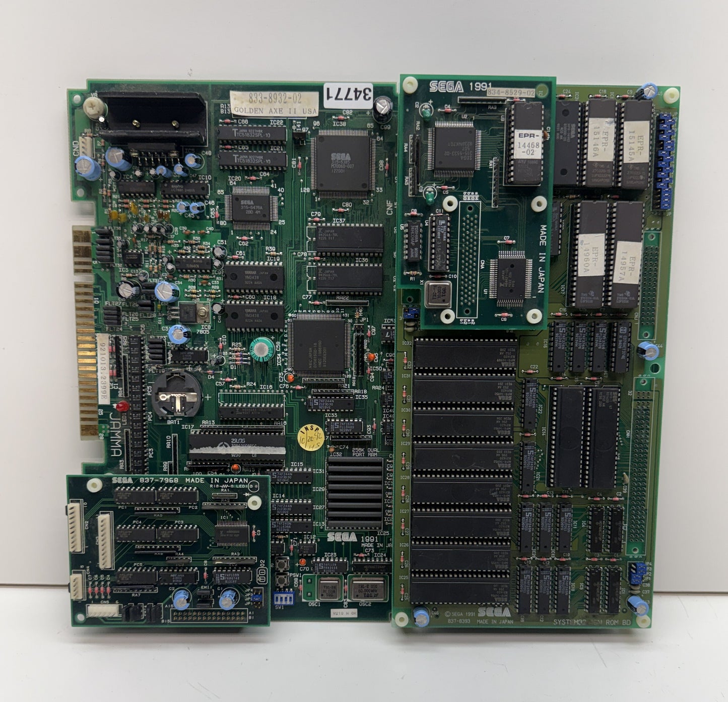 Golden Axe 2 Sega System 32 Boardset, Video Issues