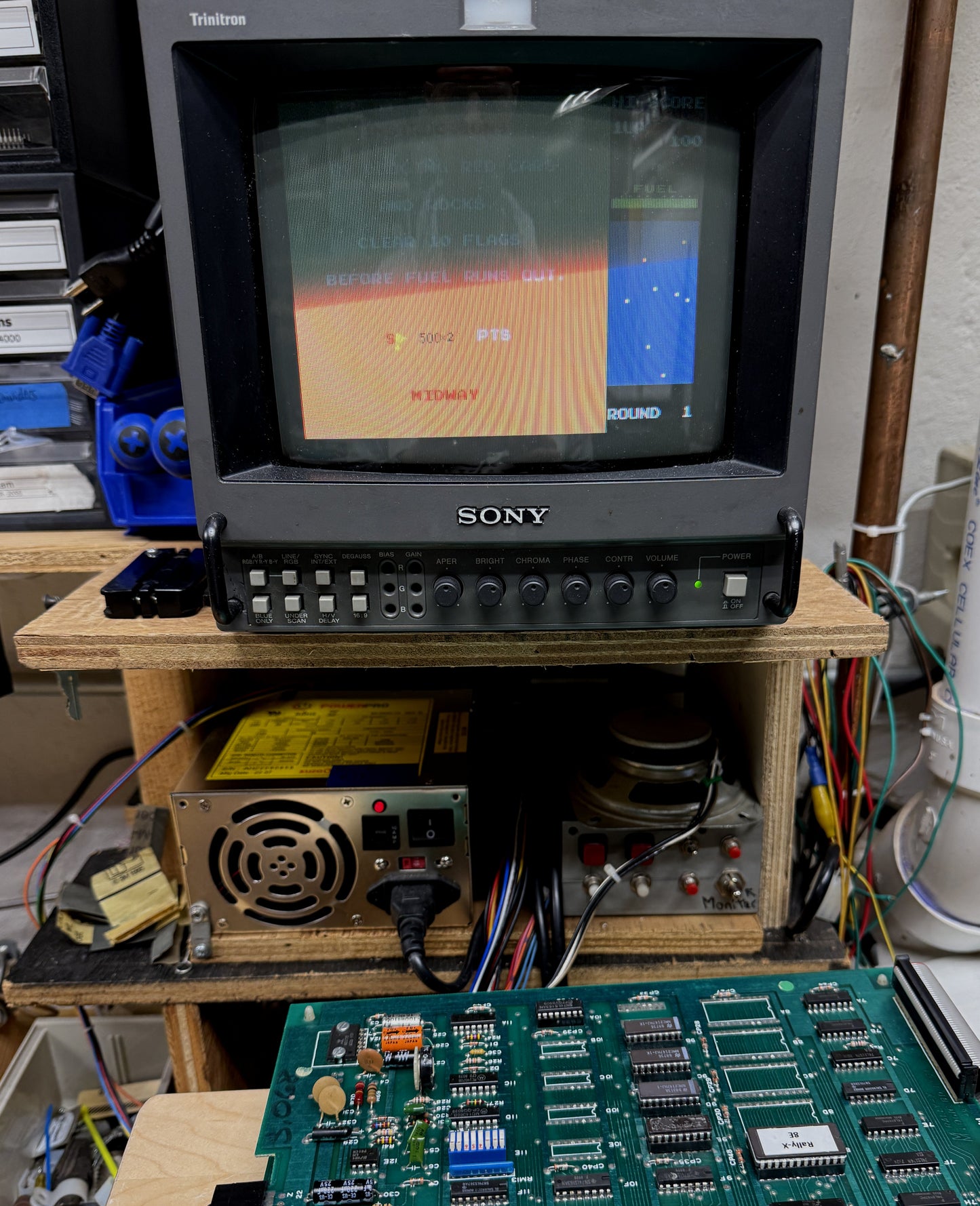 Rally-X Circuit Board, Working