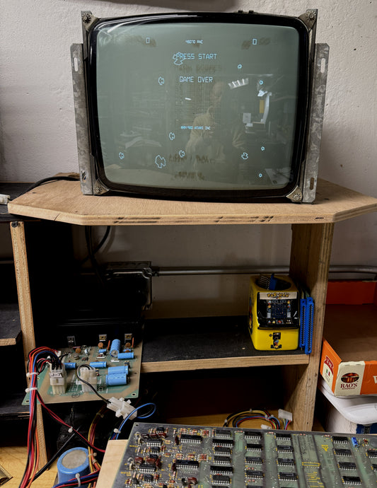 Asteroids Deluxe Circuit Board, Working