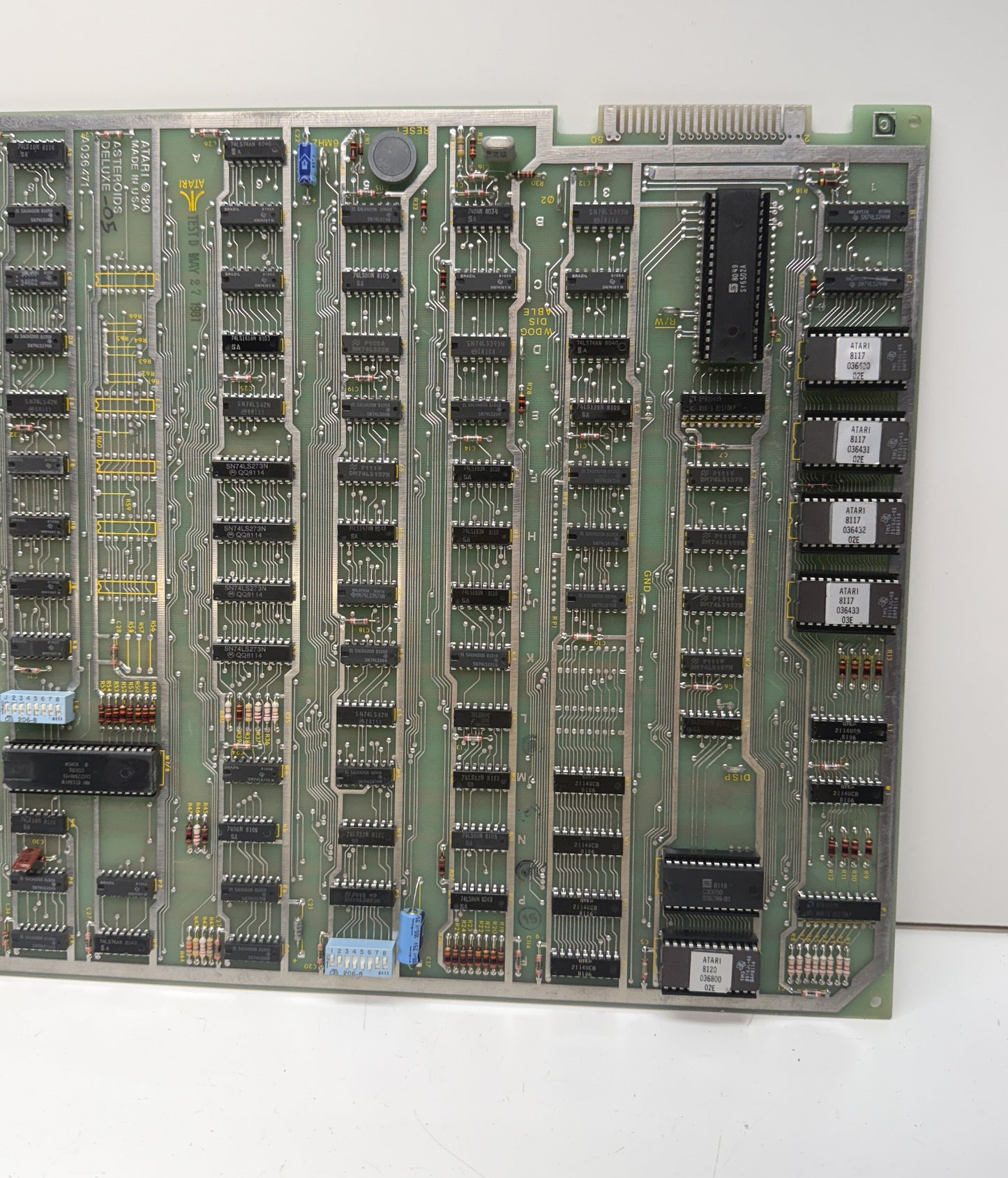 Asteroids Deluxe Circuit Board, Working