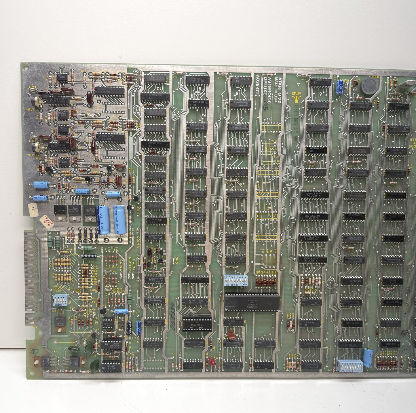 Asteroids Deluxe Circuit Board, Working