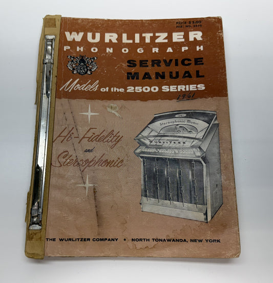 Wurlitzer 2500 Series Service Manual