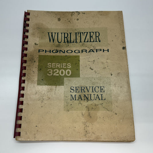 Wurlitzer 3200 Series Service Manual