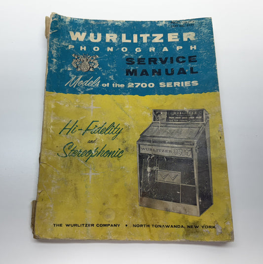 Wurlitzer 2700 Series Service Manual