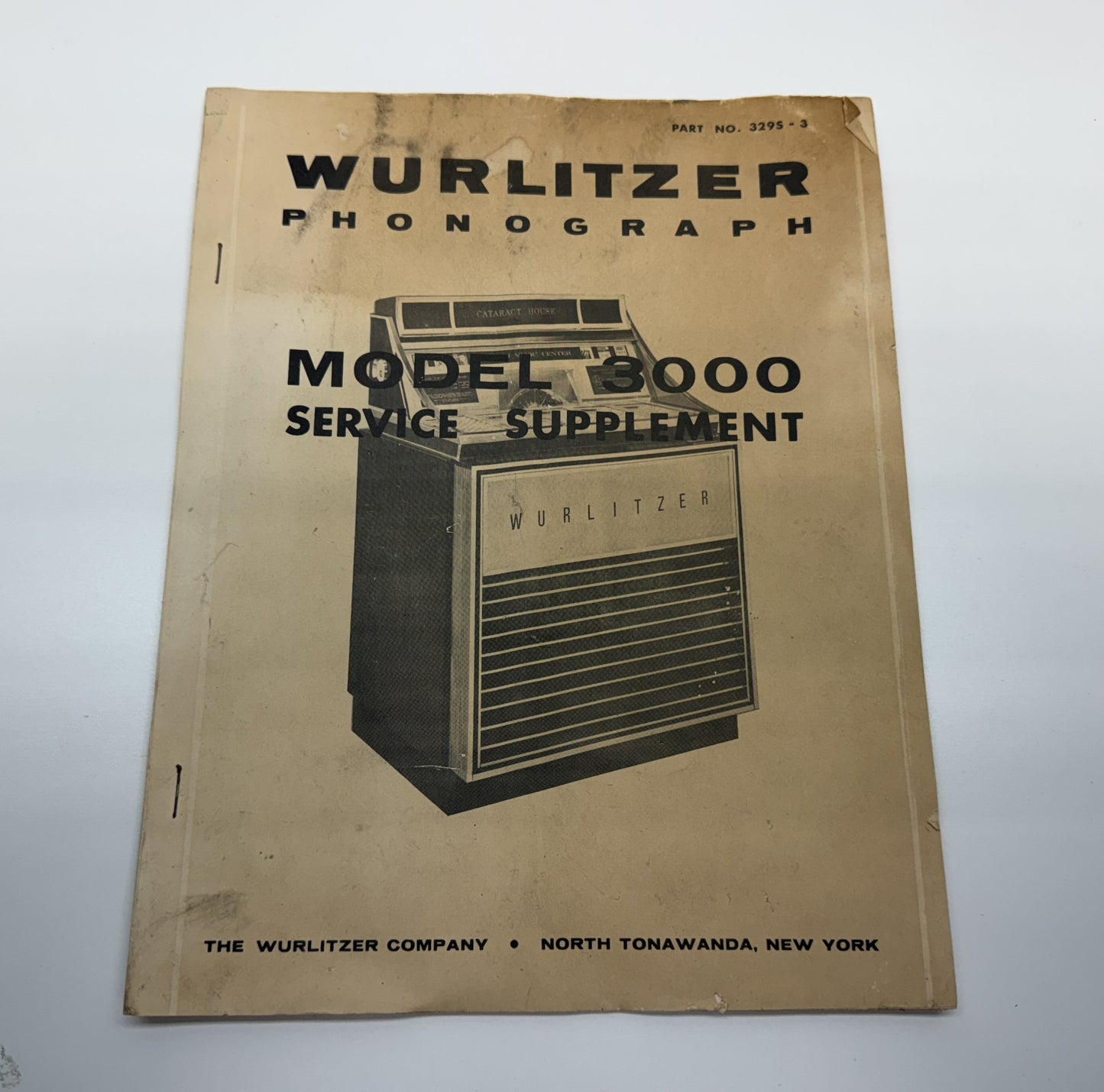 Wurlitzer Model 3000 Service Supplement Manual