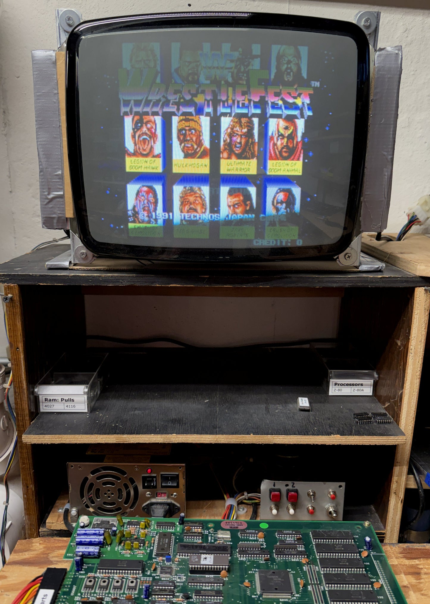WWF Wrestlefest Jamma Circuit Board, Works