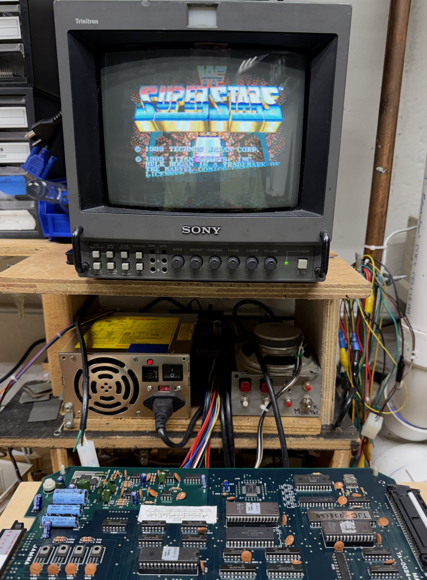 WWF Superstars Jamma Circuit Board, Works