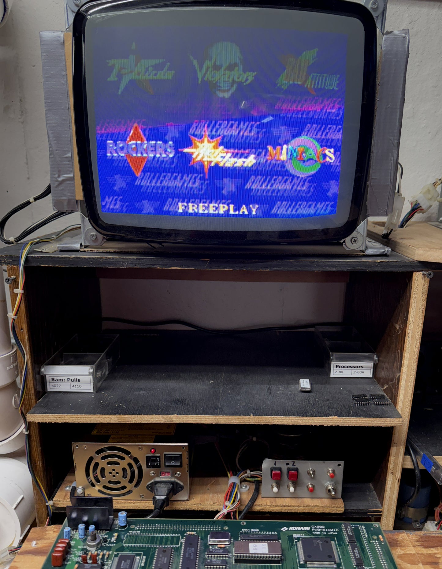 Rollergames Jamma Circuit Board, Working