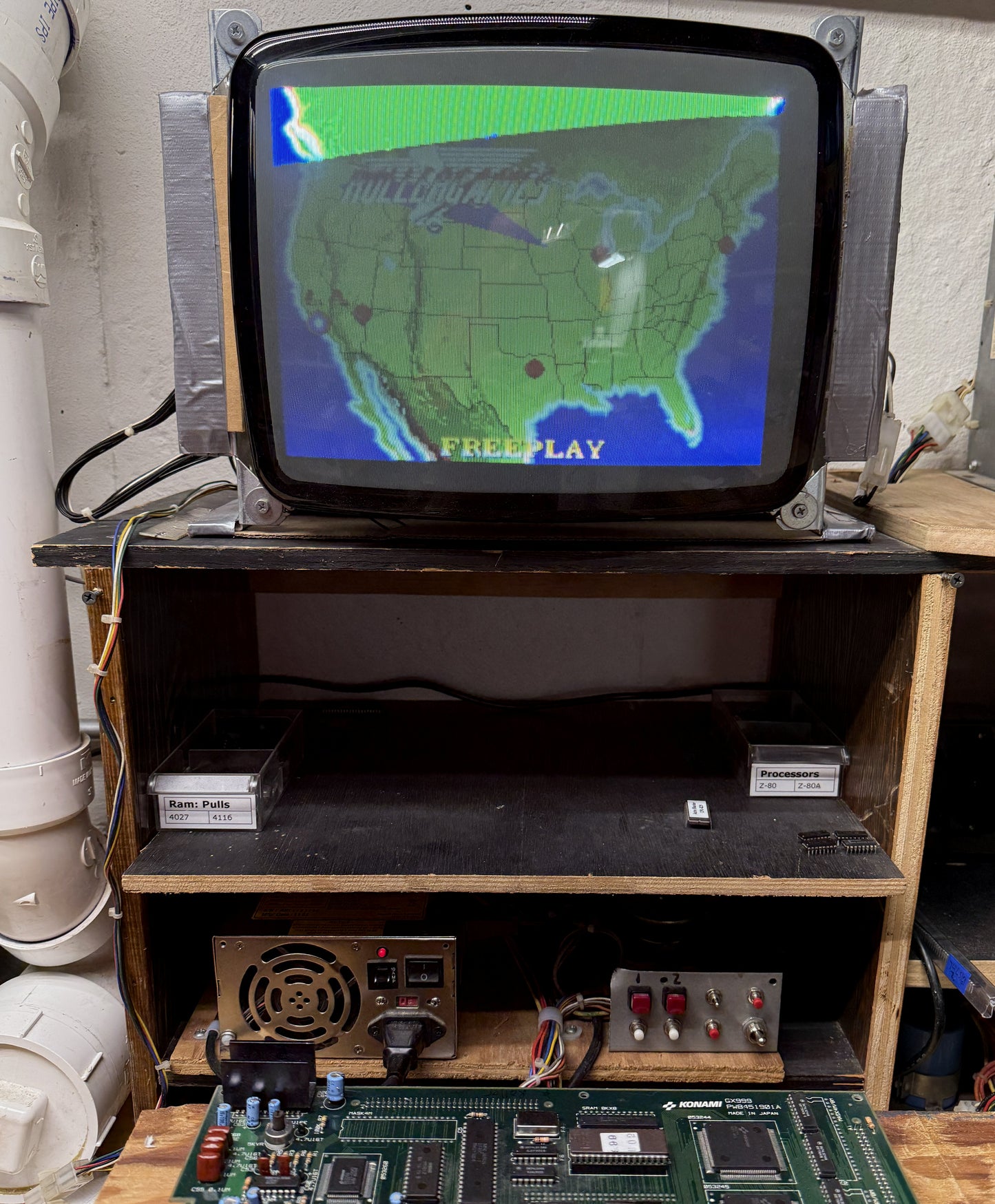 Rollergames Jamma Circuit Board, Working