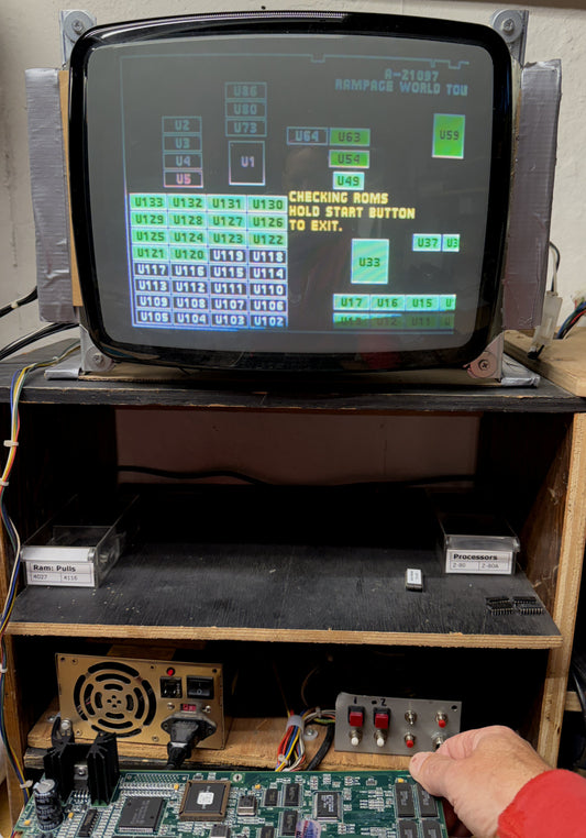 Rampage World Tour Circuit Board, Video Issues