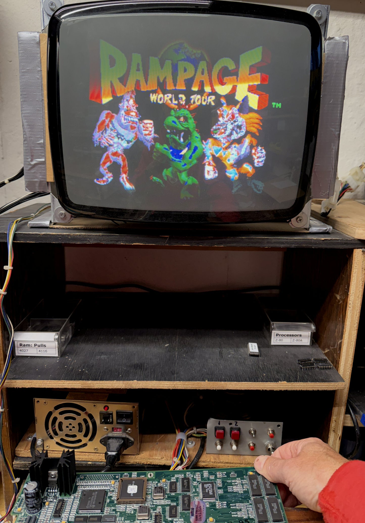Rampage World Tour Circuit Board, Video Issues