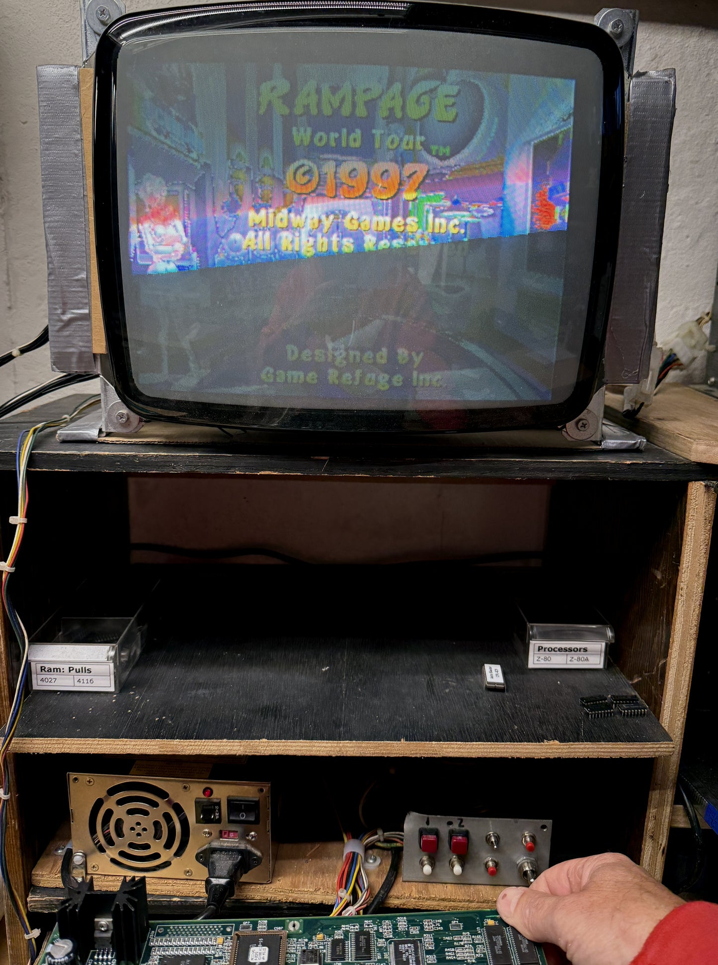 Rampage World Tour Circuit Board, Video Issues