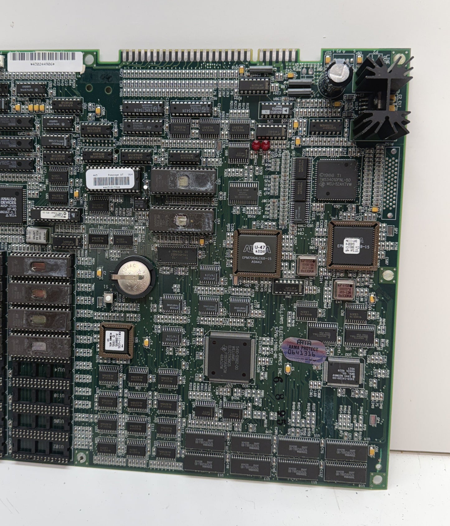 Rampage World Tour Circuit Board, Video Issues