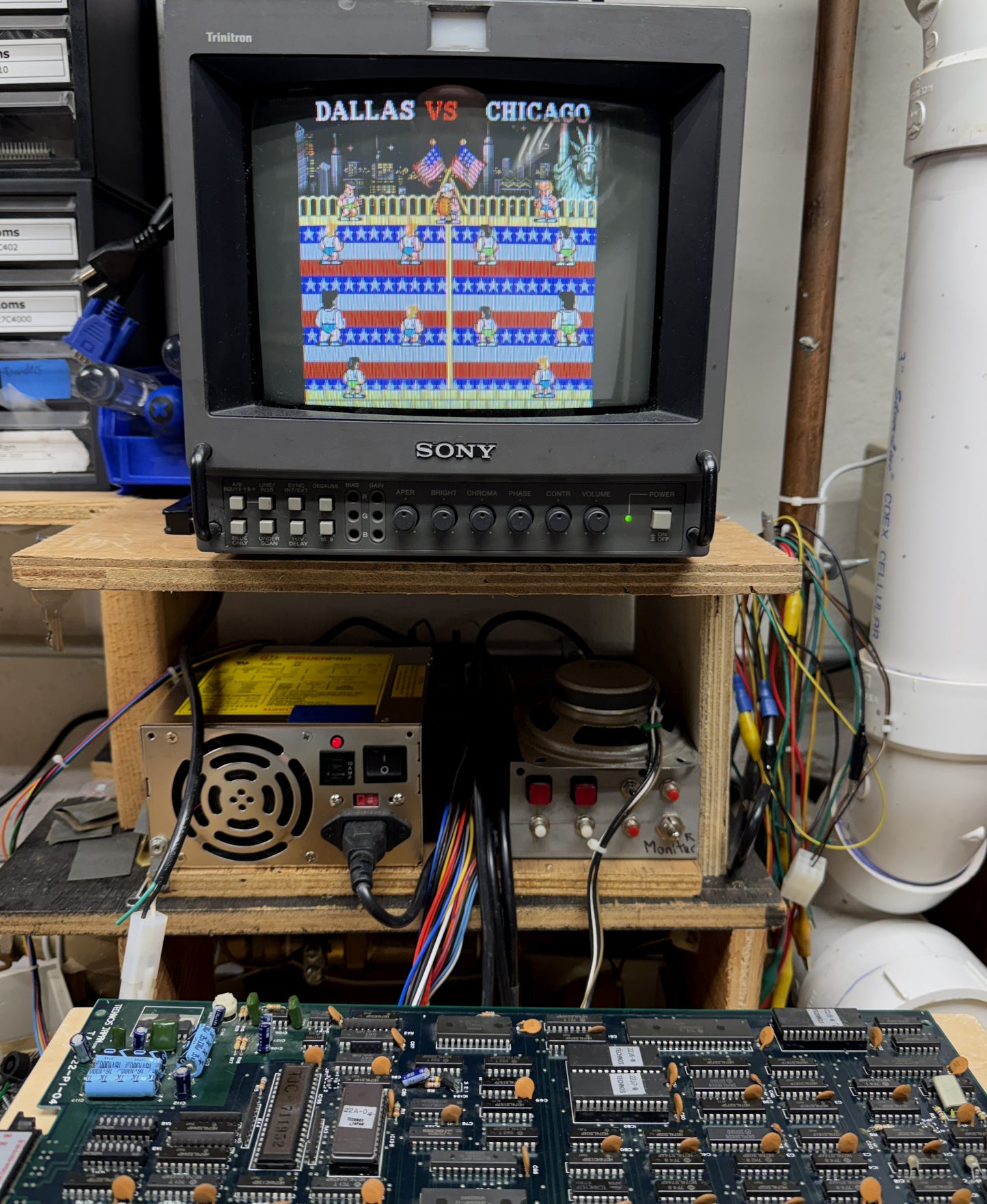 Super Dodgeball Jamma Circuit Board, Working