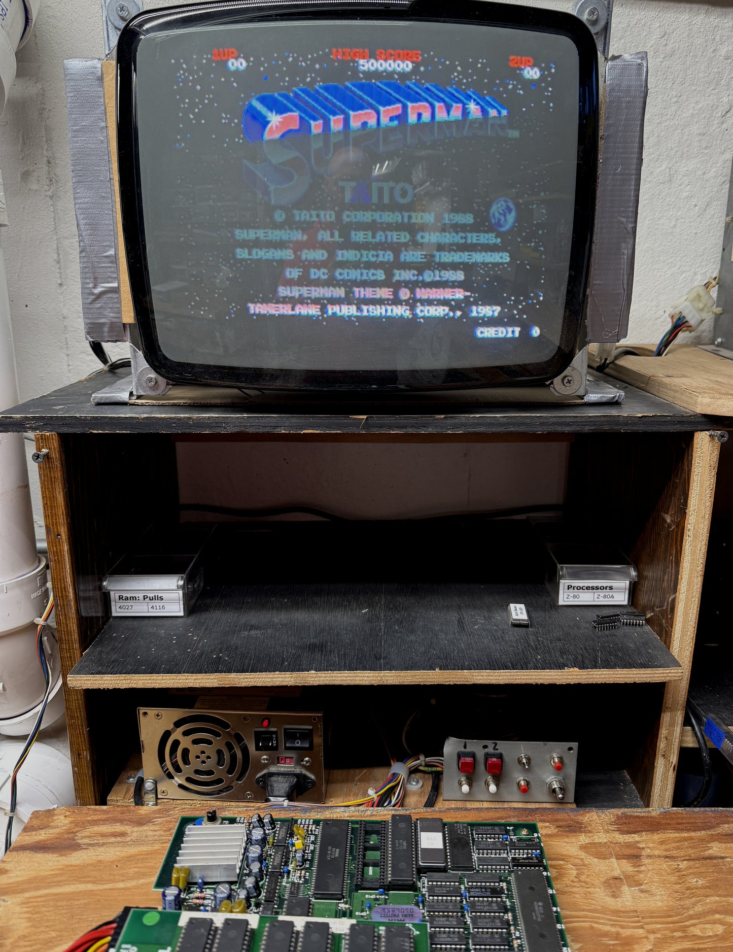 Superman Arcade Circuit Board, Works