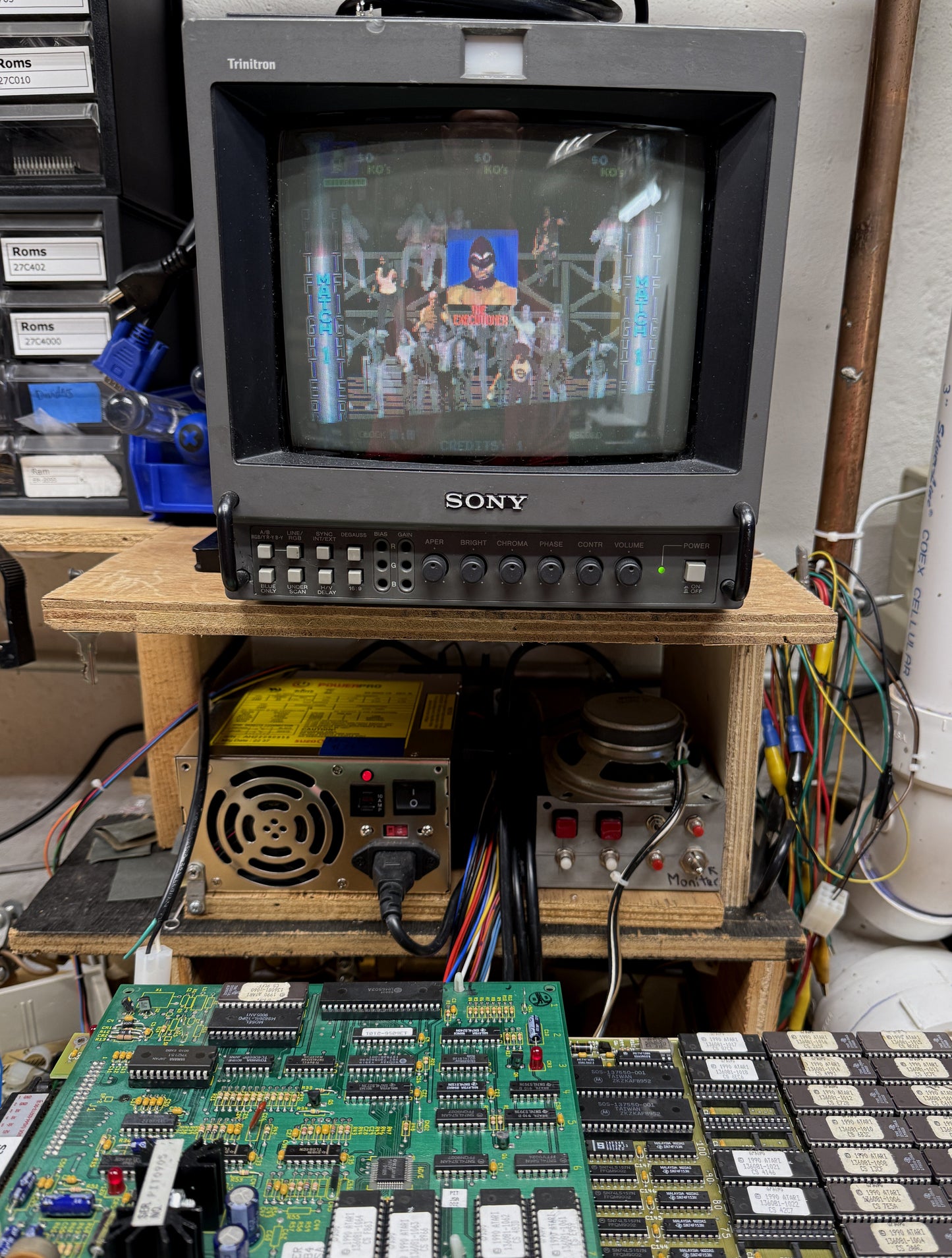Pit Fighter Arcade Circuit Board, Working