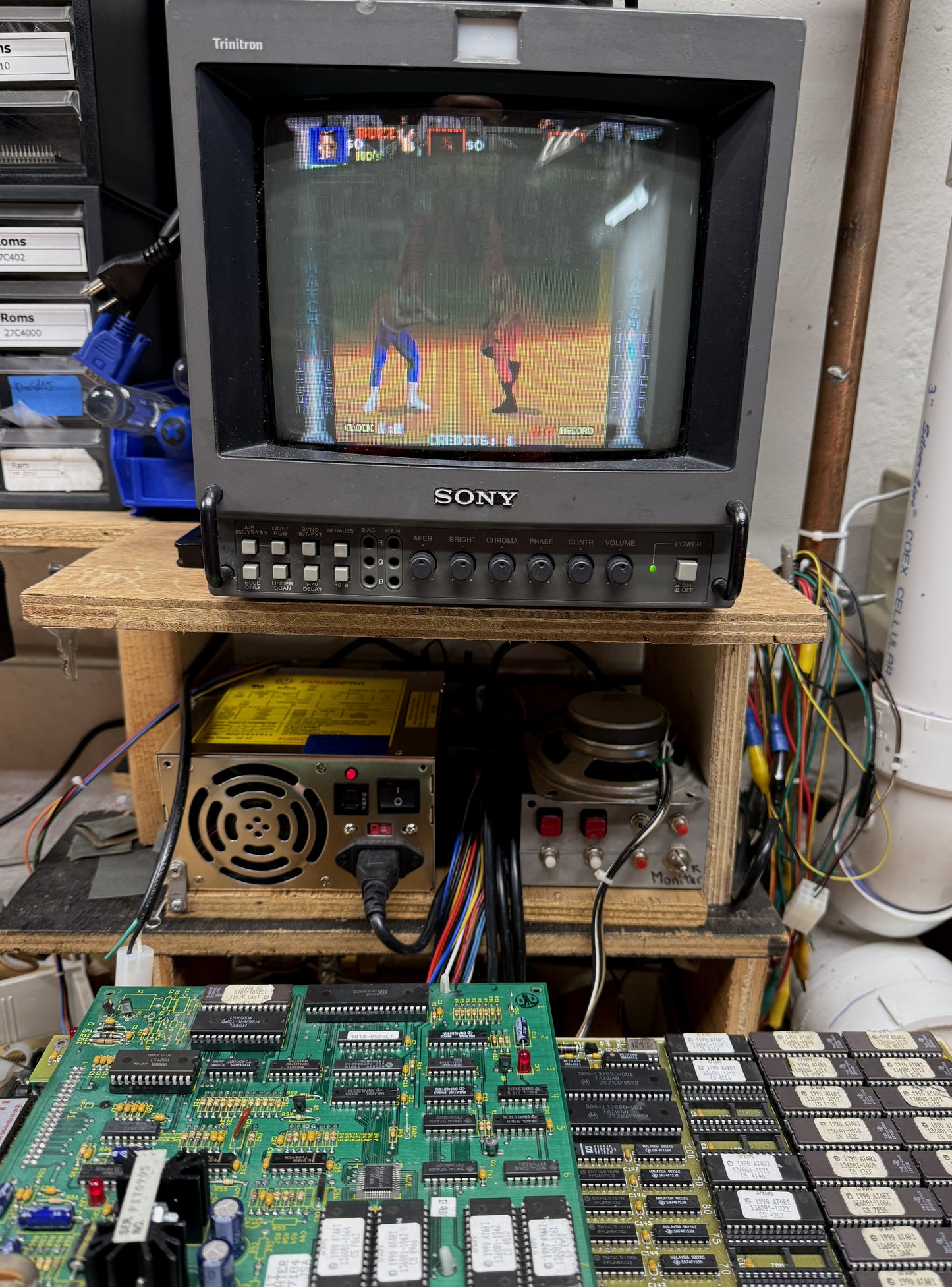 Pit Fighter Arcade Circuit Board, Working