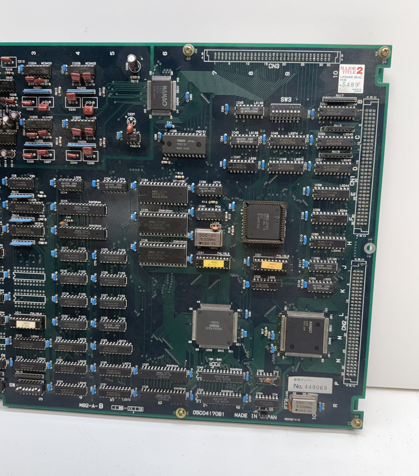 Irem Skins Game (M92) Jamma Board with Sound Issues