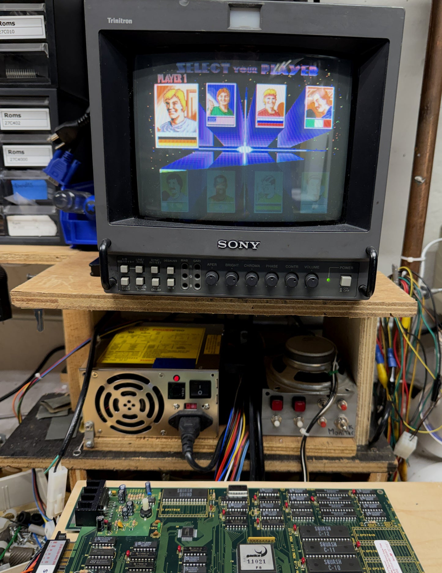 Squash Arcade Circuit Board, Works