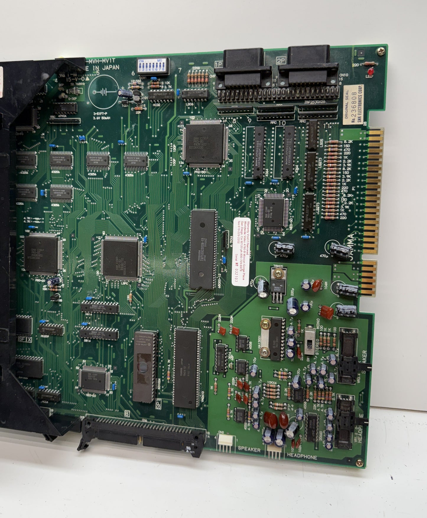 Neo Geo MVS 1-Slot Circuit Board for Repair