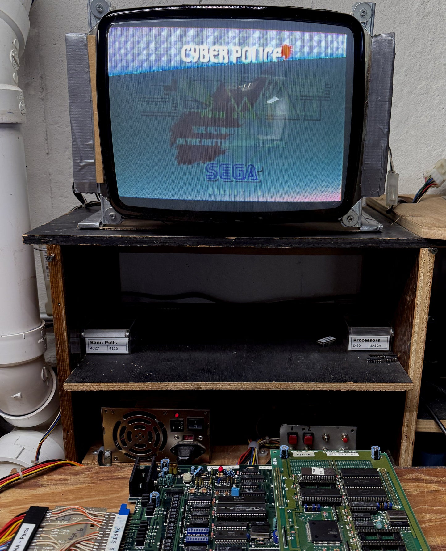 ESWAT Arcade Circuit Board, Works
