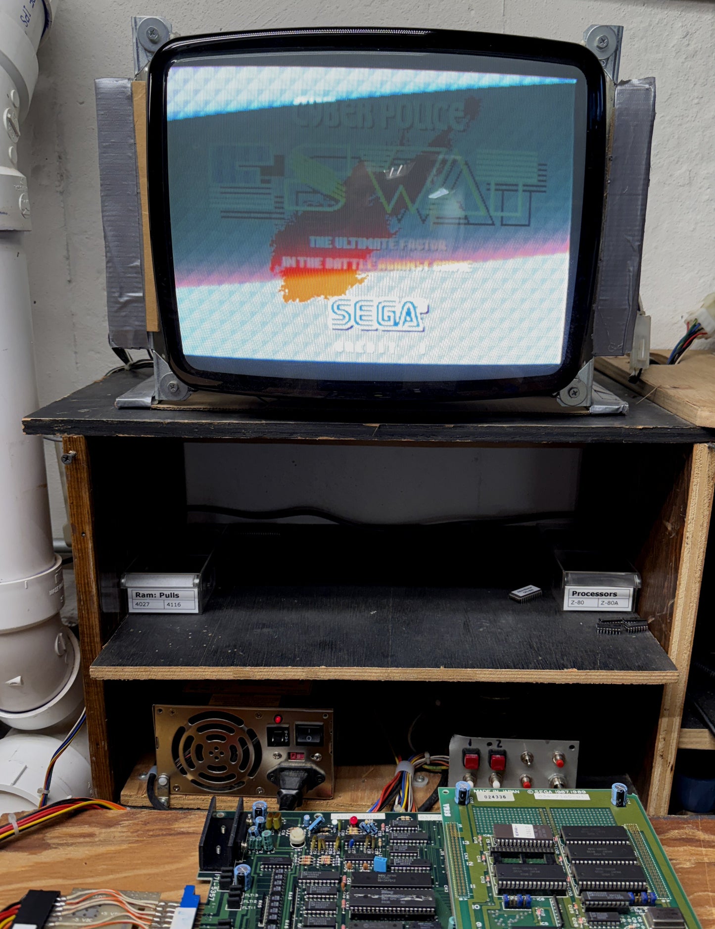 ESWAT Arcade Circuit Board, Works