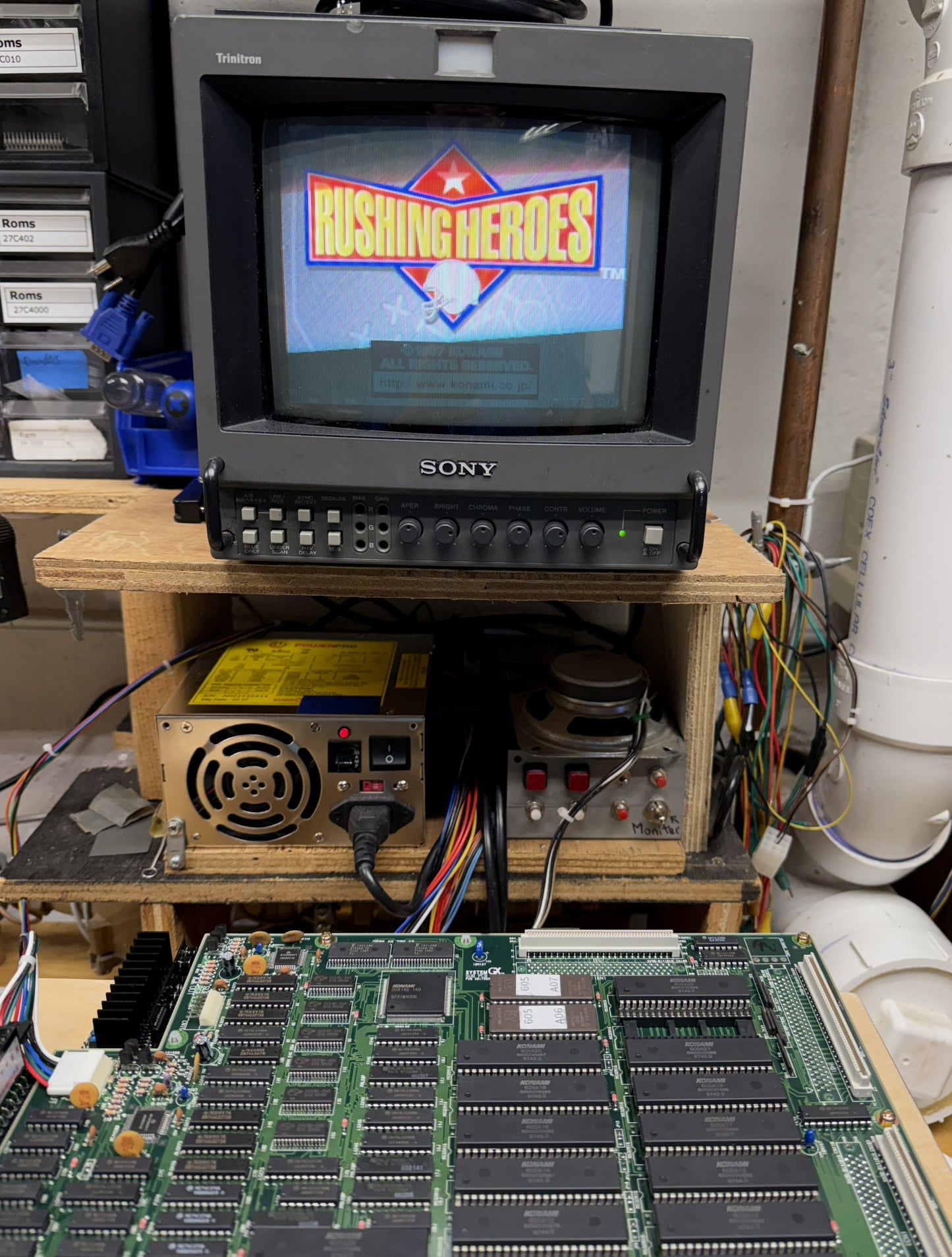 Rushing Heroes (Konami GX) NOS Board w/Box, Cables