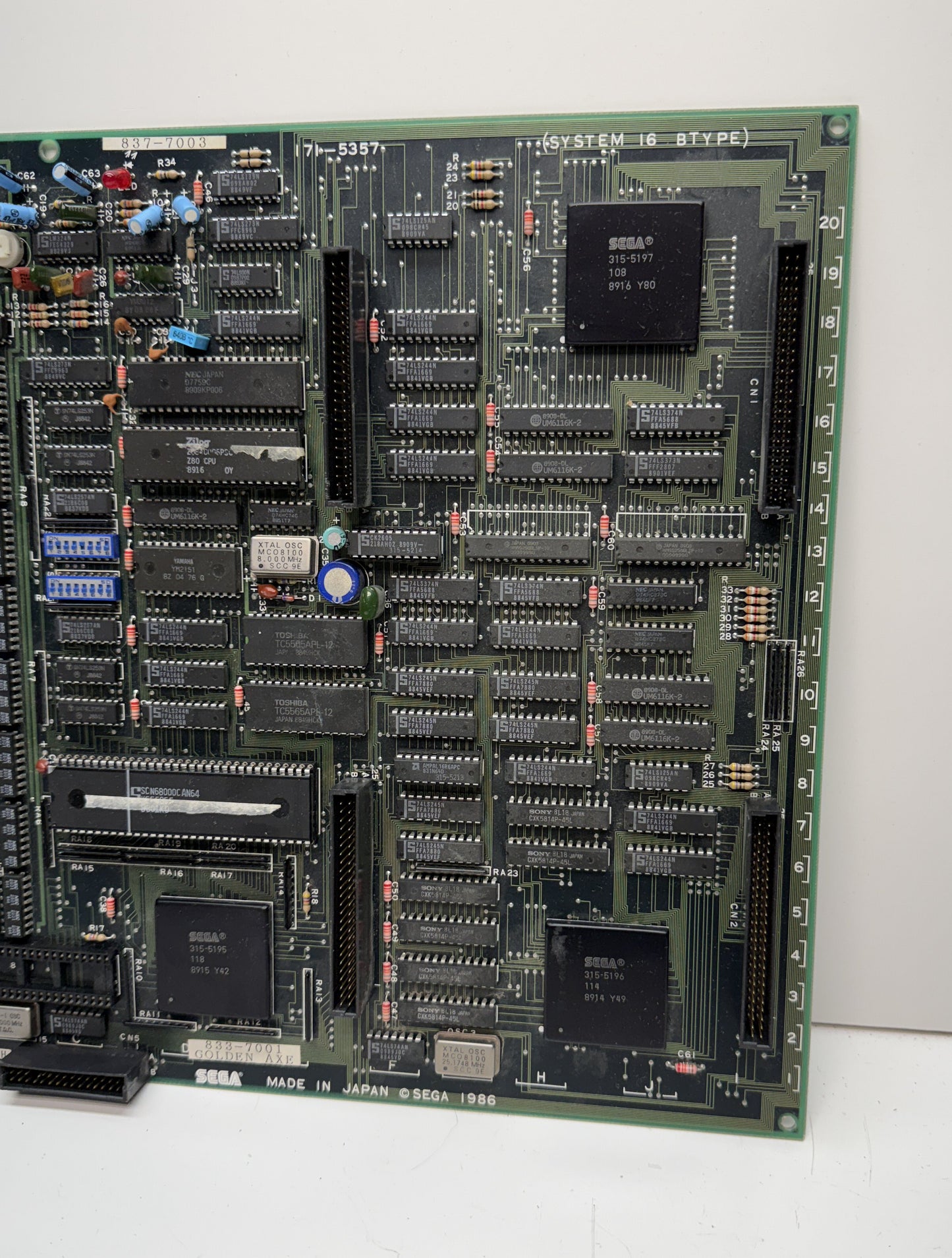 Golden Axe Circuit Motherboard, Works