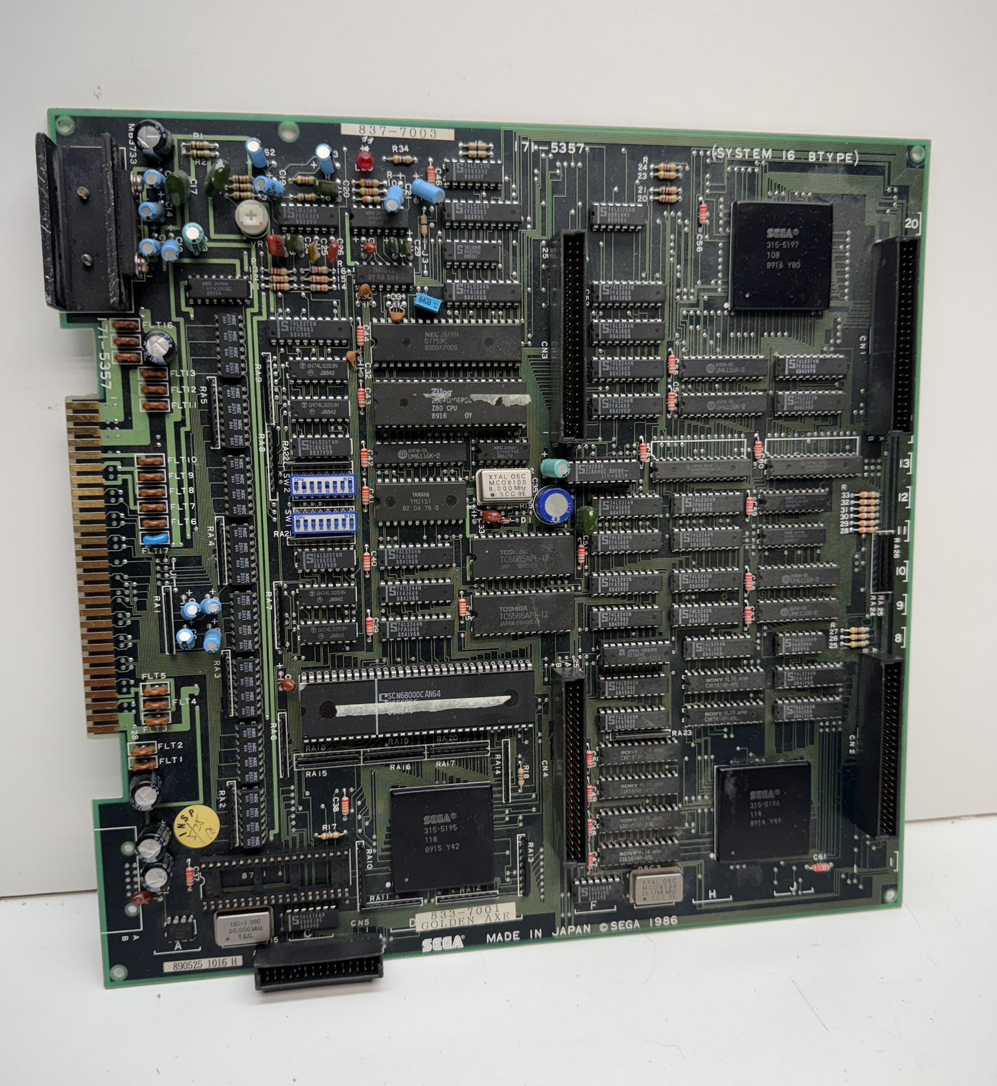 Golden Axe Circuit Motherboard, Works