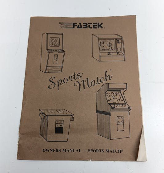 Sports Match Owner's Manual