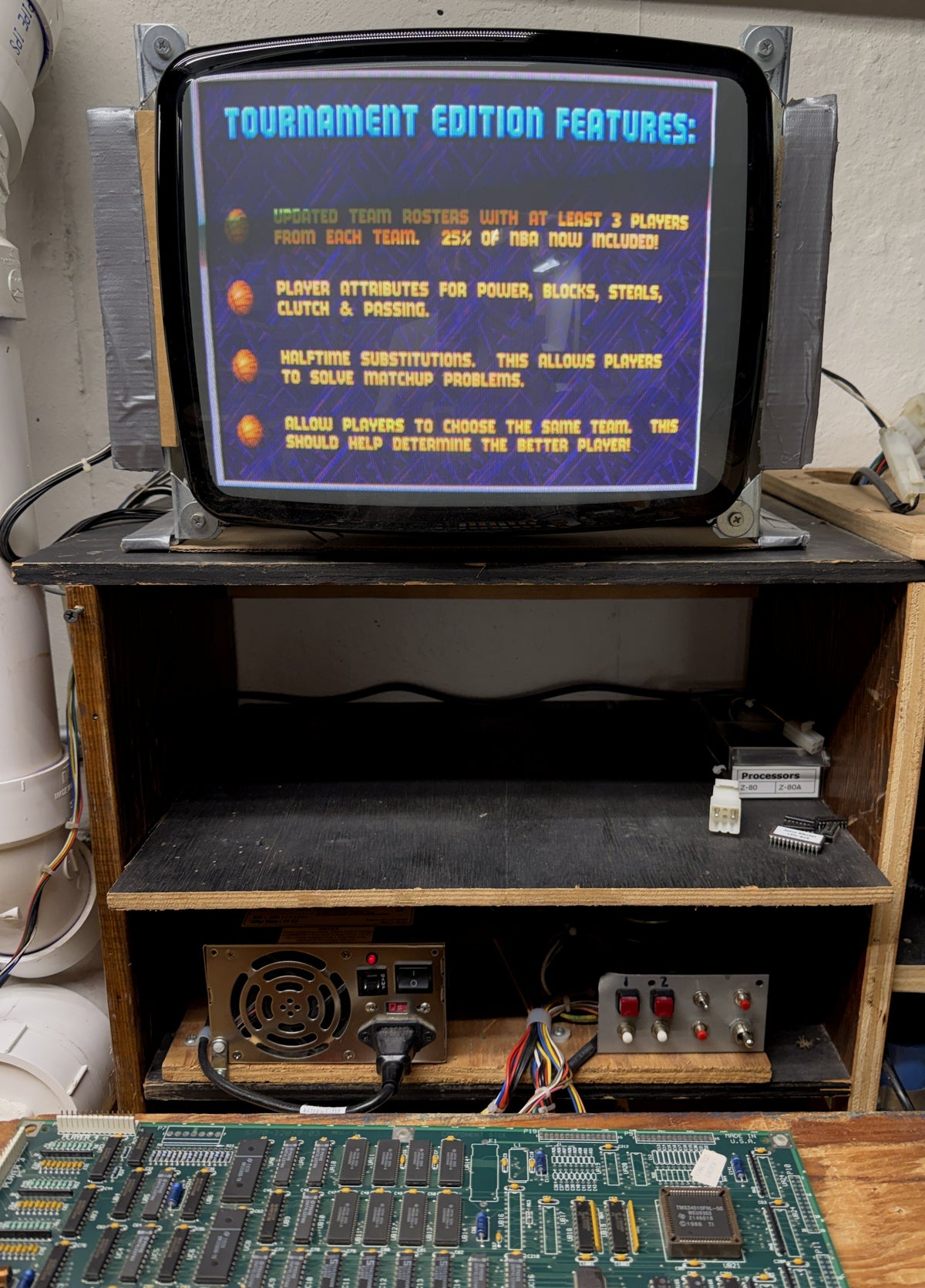 NBA Jam Tournament Edition Circuit Board, Works