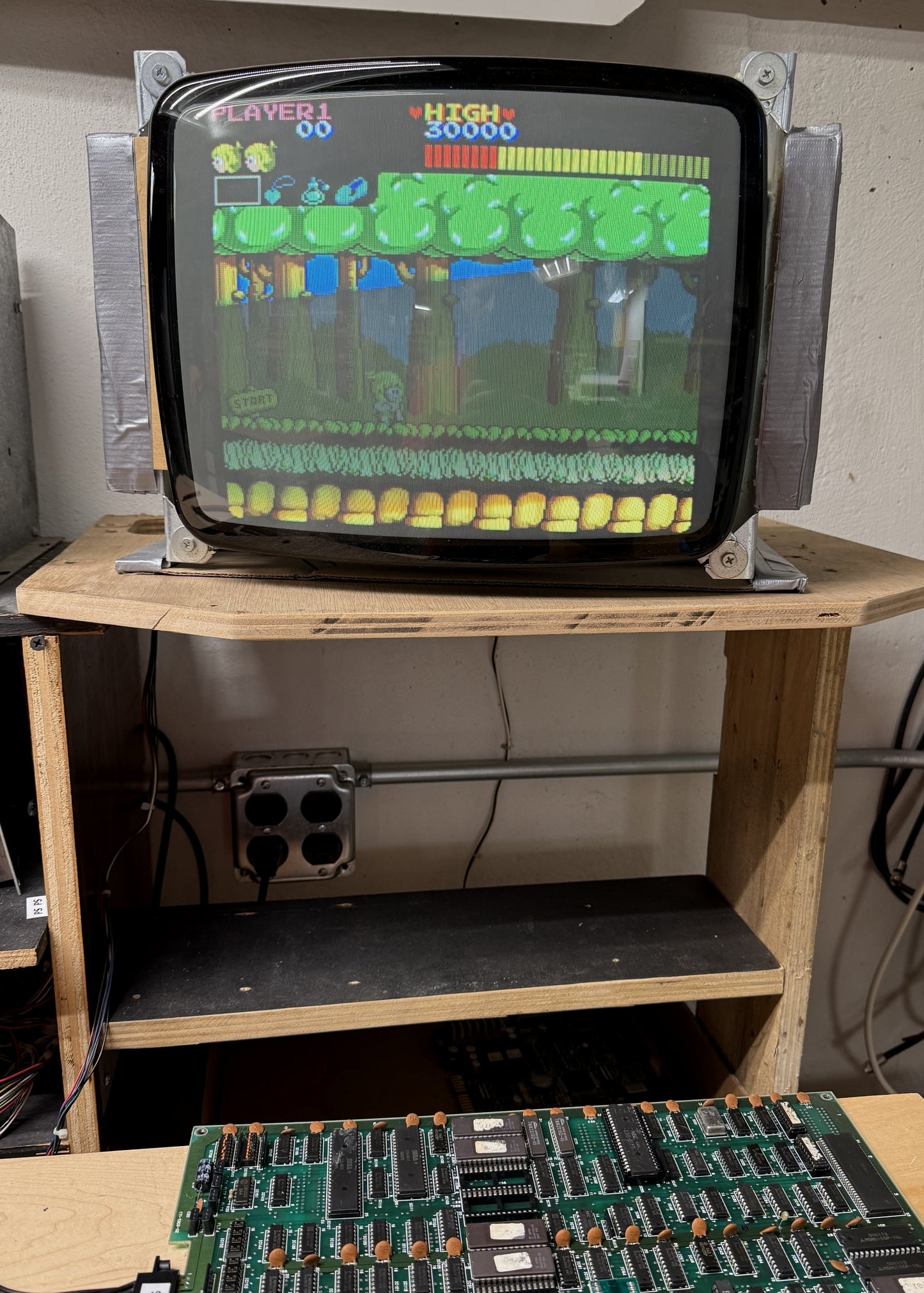 Wonder Boy Arcade Circuit Board, Works