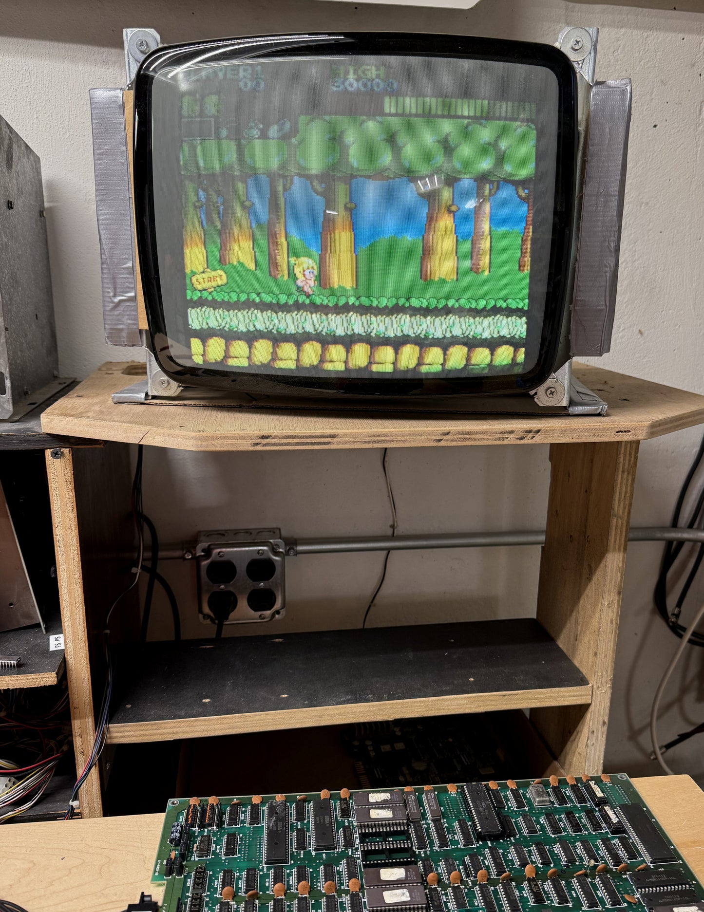 Wonder Boy Arcade Circuit Board, Works