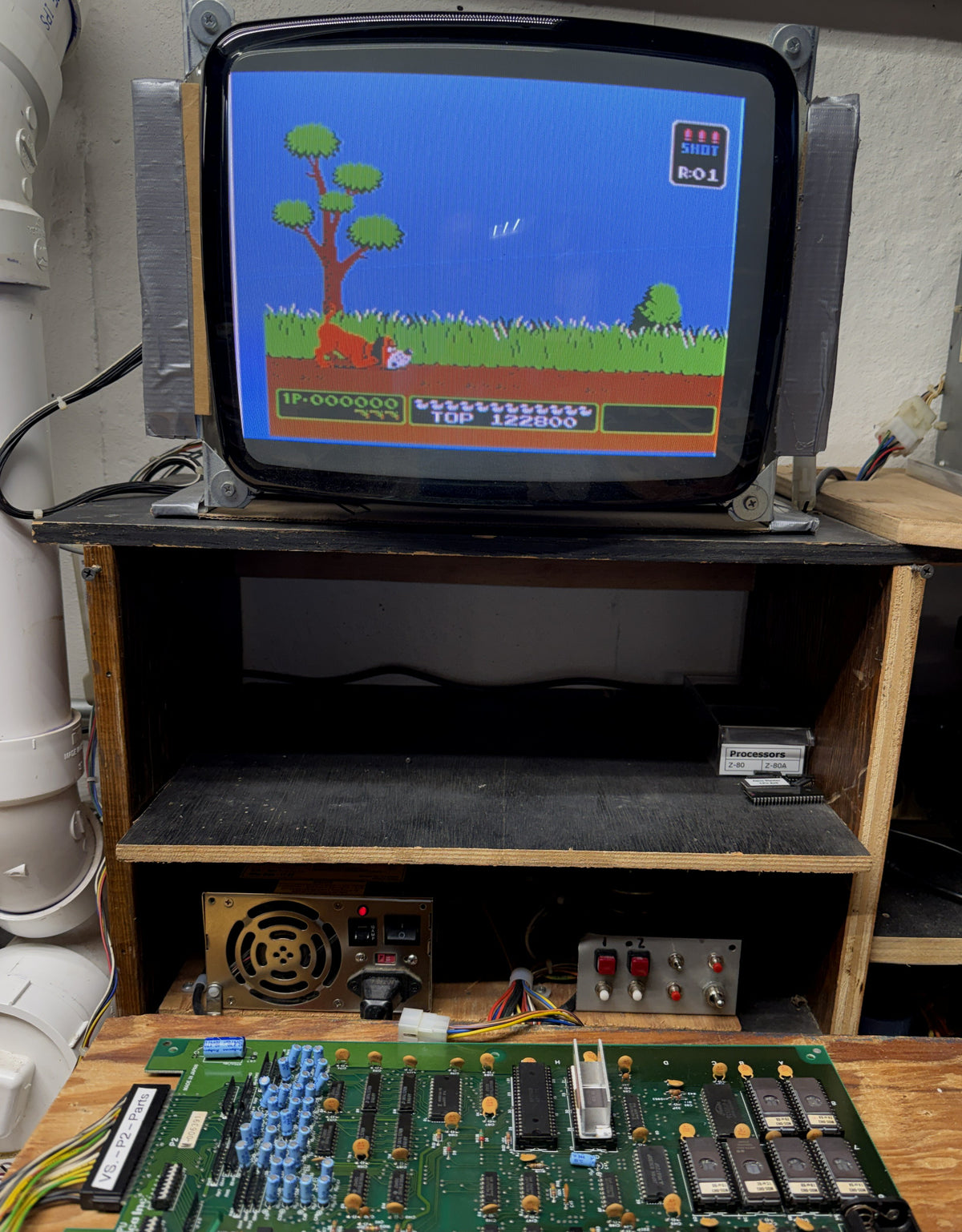 Vs. / Unisystem Duck Hunt Circuit Board, Works