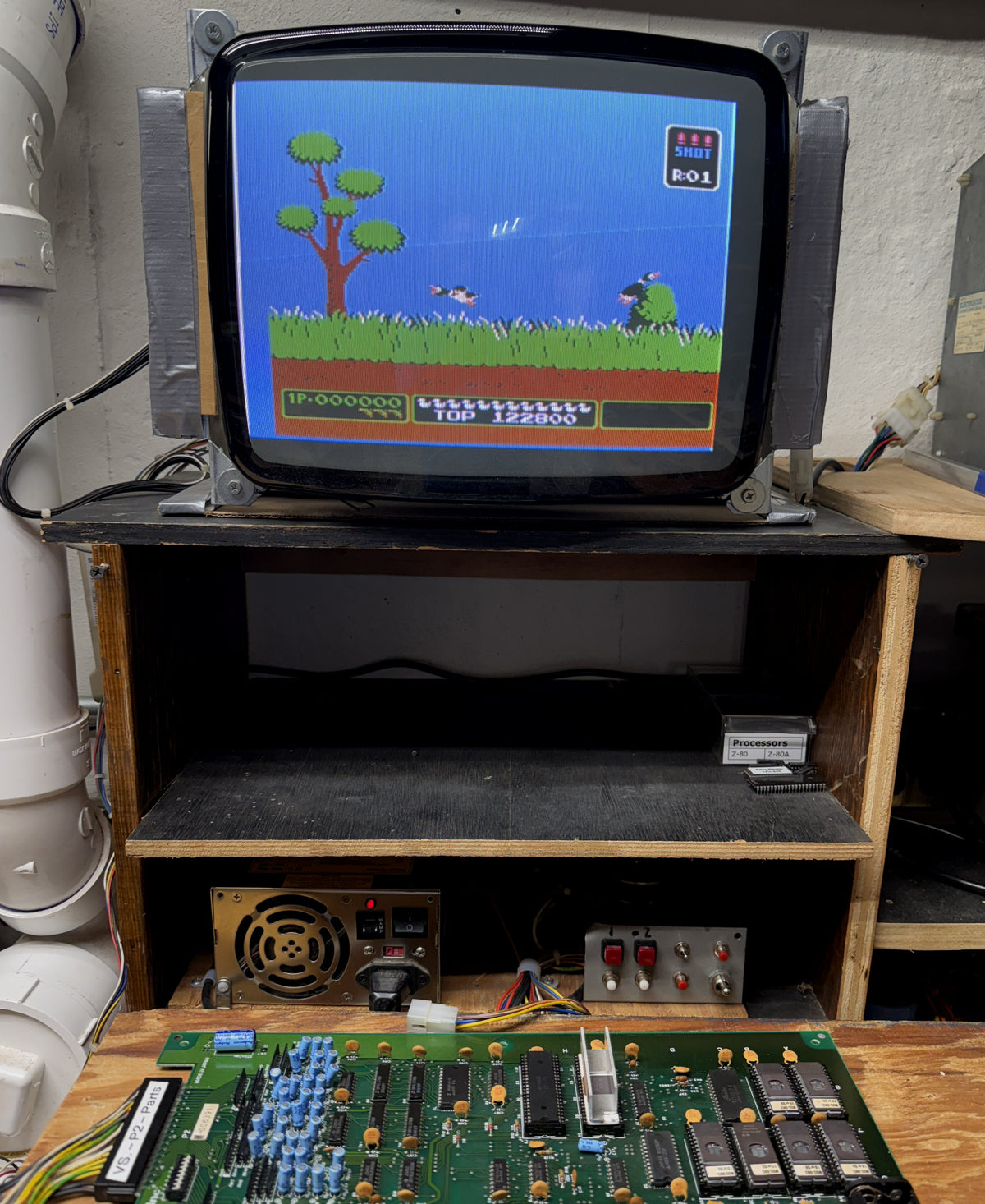 Vs. / Unisystem Duck Hunt Circuit Board, Works
