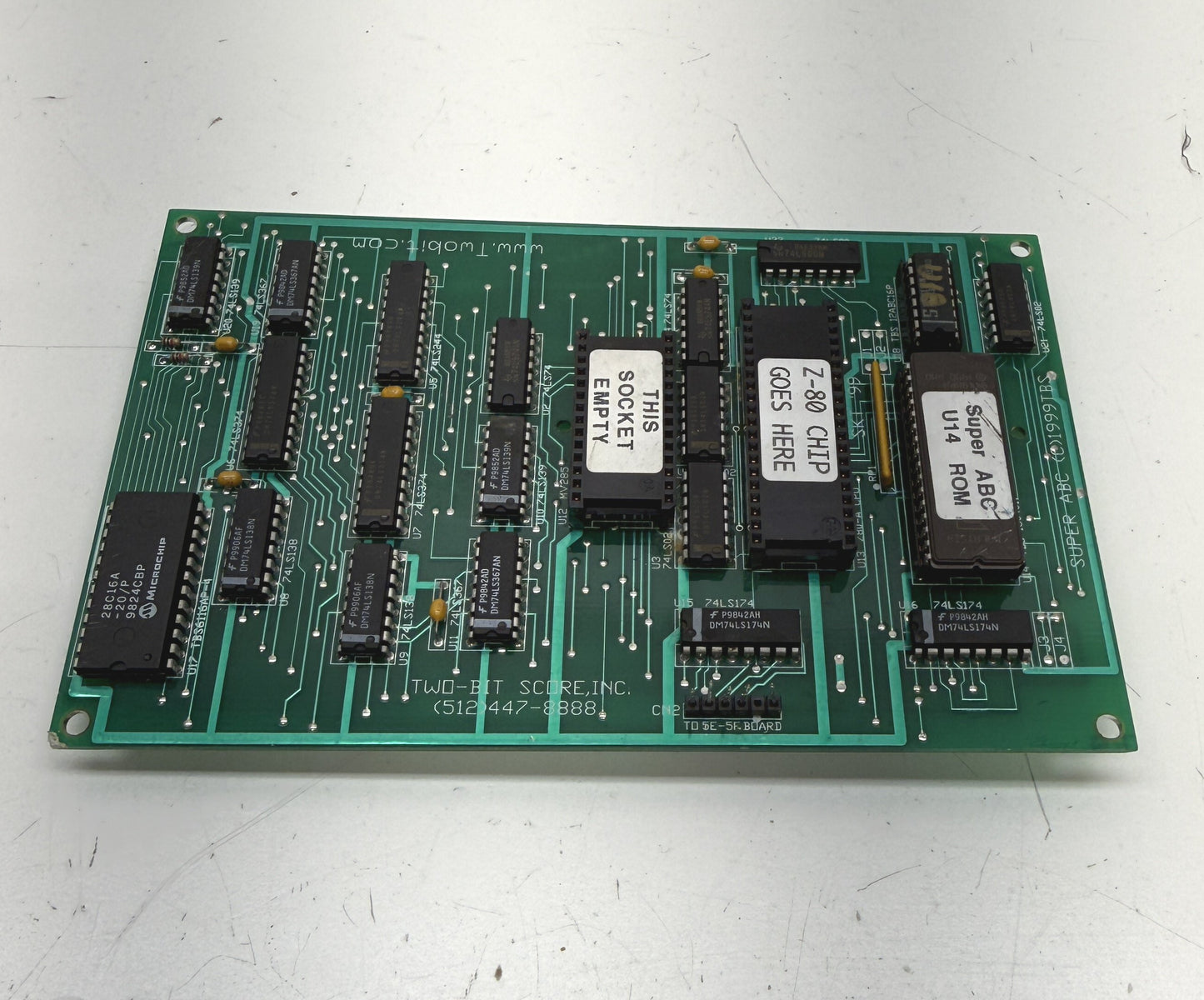 Super ABC Two-Bit Pac-Man Multigame Board (Partial)