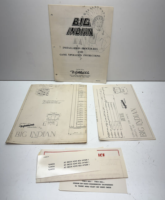 Big Indian Pinball Manual & Schematics