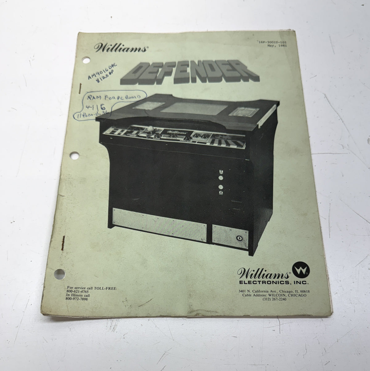 Defender Cocktail Schematic Manual