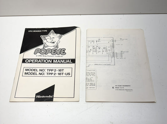 Popeye Table Top (Cocktail) Operation Manual & Schematics