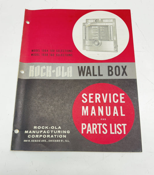Rock-Ola 1564 and 1558 Receiver Service Unit Manual and Parts List