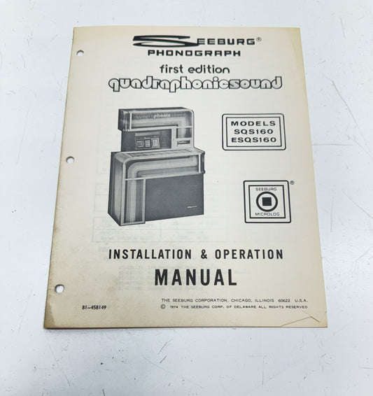 Seeburg SQS160 / ESQS160 Installation and Operation Manual