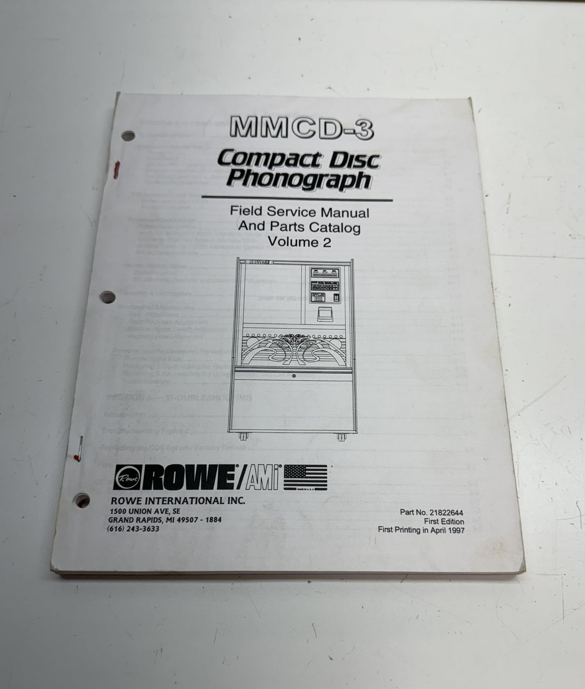 Rowe / AMI MMCD-3 Manual Volume 2 of 2
