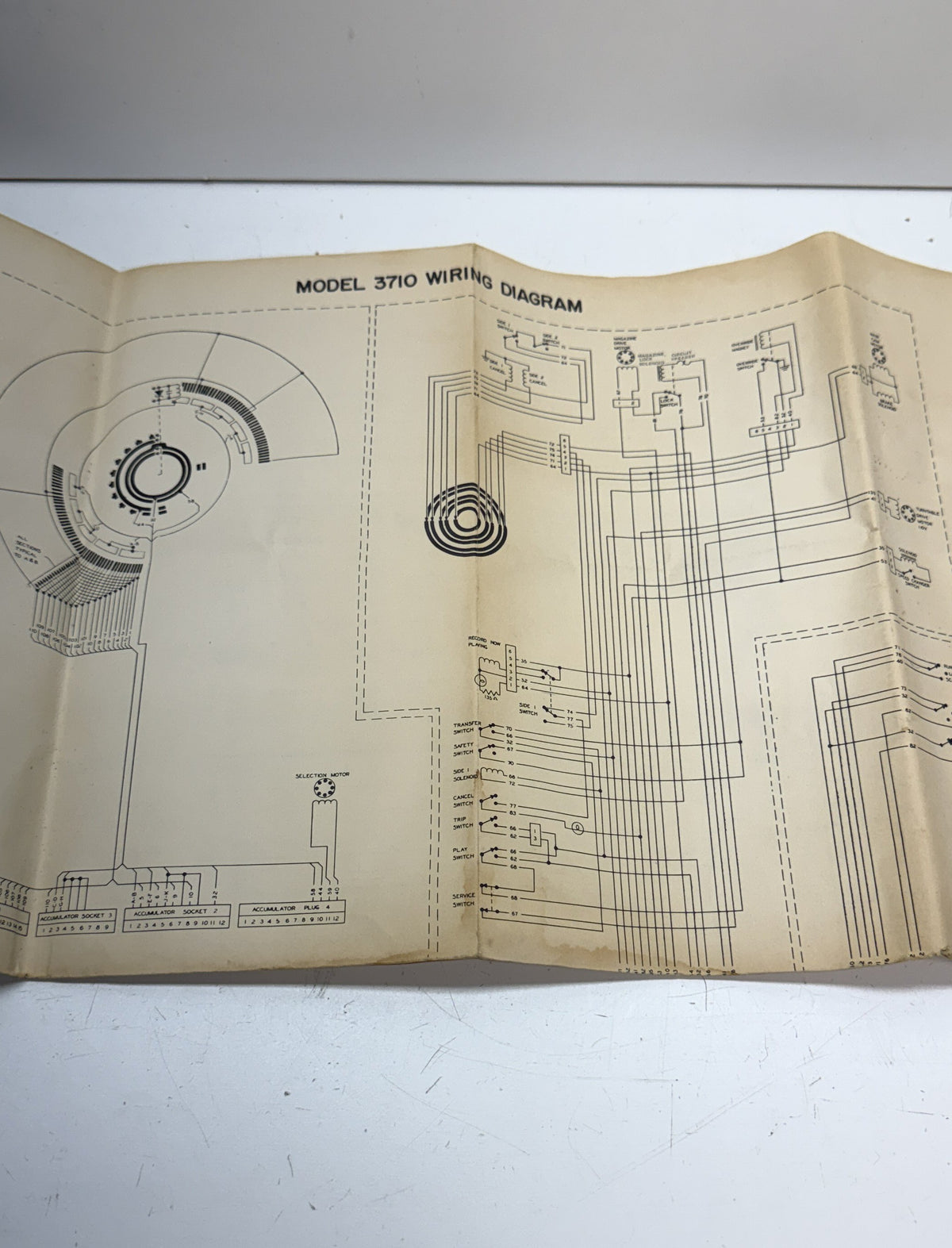 Wurlitzer 3710 Wiring / Schematic Diagram