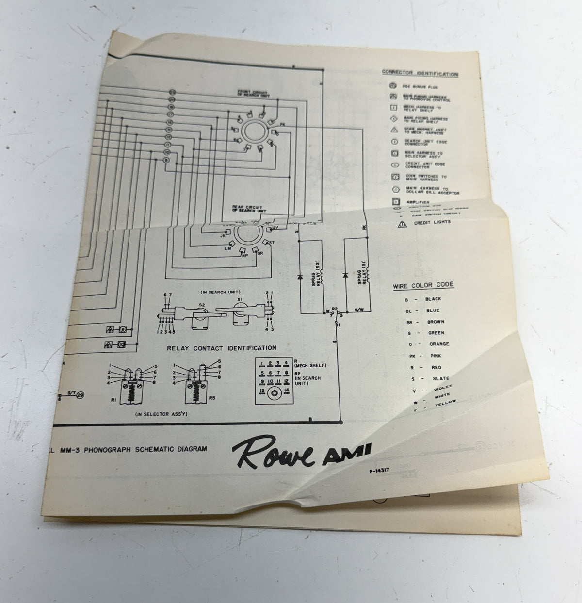 Rowe MM-3 Phonograph Wiring Diagram