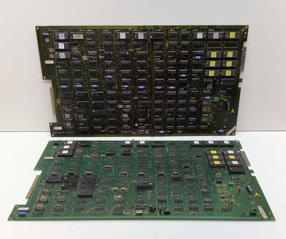 Pole Position Video Circuit Board x2, Untested