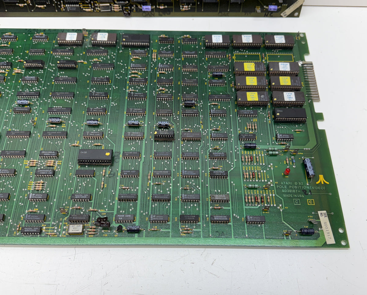 Pole Position Video Circuit Board x2, Untested