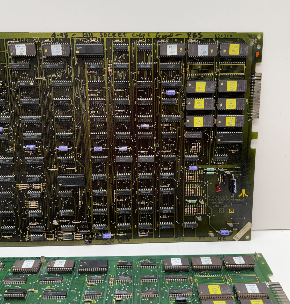 Pole Position Video Circuit Board x2, Untested