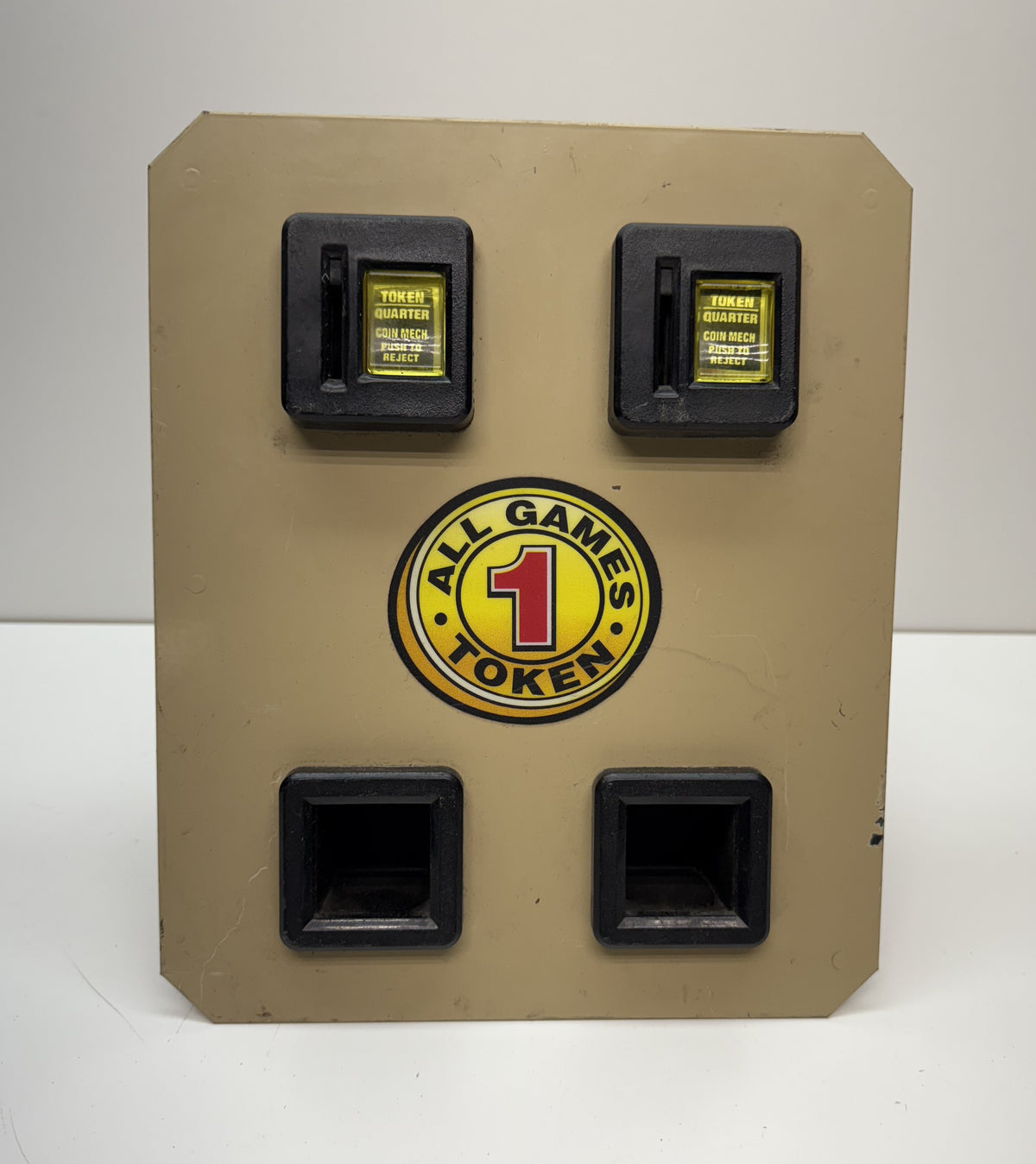 Tan Arcade Machine Tan 2-Slot Coin Door – QuarterArcade.com